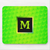 Fluorescent Neon Elegant Mit Monogramm Mousepad (Vorne)