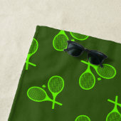 Fluorescent Neon Green Tennis Rackets Retro Strandtuch (Beispiel)