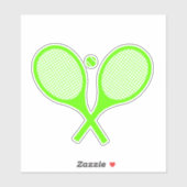 Fluorescent Neon Green Tennis Racquets Ball Aufkleber (Blatt)