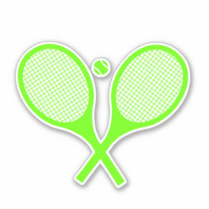 Fluorescent Neon Green Tennis Racquets Ball Aufkleber