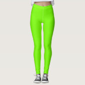 Fluorescent Neon Lime Green Yoga Leggings (Vorderseite)