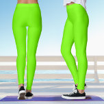 Fluorescent Neon Lime Green Yoga Leggings<br><div class="desc">Diese fluoreszierenden Yoga-Leggings sind in Neon-Limone-grün gehalten und eignen sich ideal zum St. Patrick's Day.</div>