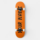 Fluorescent Neon Orange Skateboard (Vorderseite)