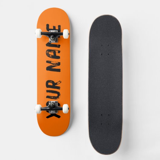Fluorescent Neon Orange Skateboard (Vorderseite)