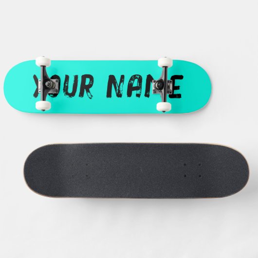 Fluorescent Neon Sky Blue Skateboard (Horizontal)
