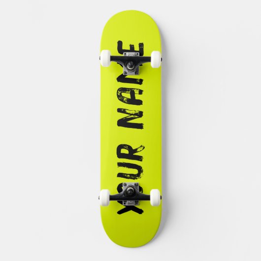 Fluorescent Neon Yellow Skateboard (Vorderseite)