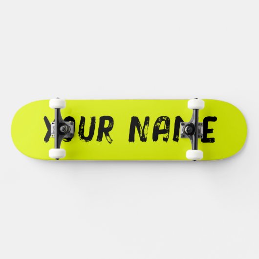 Fluorescent Neon Yellow Skateboard (Horizontal)