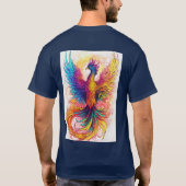 Fluorescent Phoenix Design T-Shirt (Rückseite)