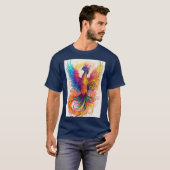 Fluorescent Phoenix Design T-Shirt (Vorne ganz)