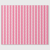 Fluorescent Pink Dodo Stripe Geschenkpapier (Flach)