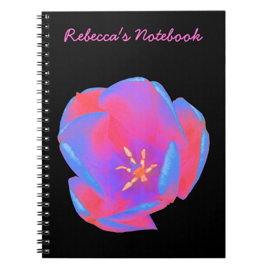 Fluorescent Tulip Anpassbare Notebooks Notizblock (Vorderseite)