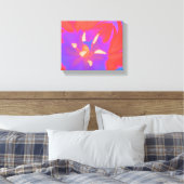 Fluorescent Tulip Canvas Print Leinwanddruck (Insitu (Schlafzimmer))
