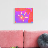 Fluorescent Tulip Canvas Print Leinwanddruck (Insitu (Wohnzimmer))