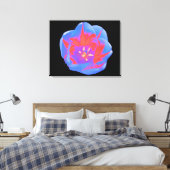 Fluorescent Tulip Canvas Print Leinwanddruck (Insitu (Schlafzimmer))
