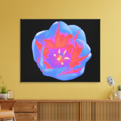 Fluorescent Tulip Canvas Print Leinwanddruck (Insitu (Wohnzimmer))