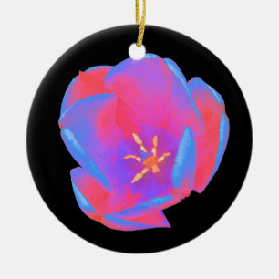 Fluorescent Tulip Custom Geburtstag Keramikornament