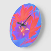 Fluorescent Tulip Wall Clock Große Wanduhr (Winkel)