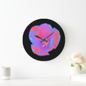 Fluorescent Tulip Wall Clock Große Wanduhr (Zuhause)