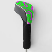 fluorescent  waves modern pattern  golf headcover (angewinkelt)