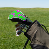 fluorescent  waves modern pattern  golf headcover (In SItu)