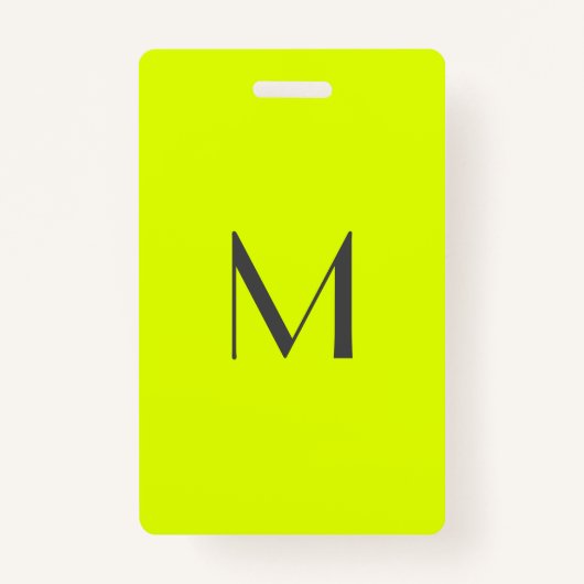 fluorescent yellow - add monogram ausweis (Vorderseite)