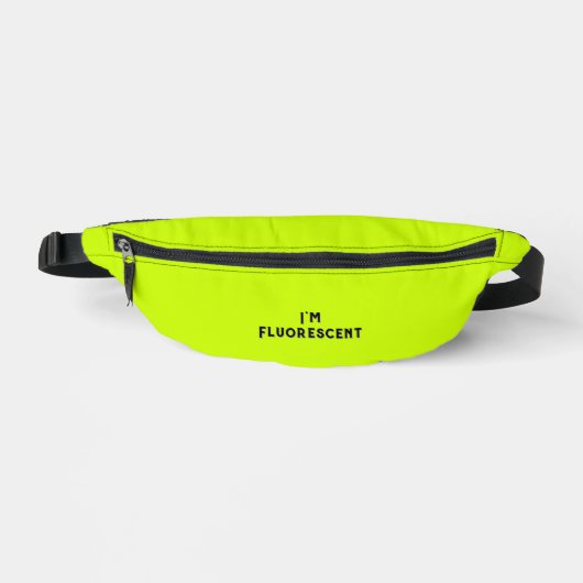 Fluorescent Yellow "I m Fluorescent" Festival Bauchtasche (Vorderseite)