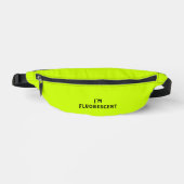 Fluorescent Yellow "I m "Fluorescent" Festival Bauchtasche (Vorderseite)