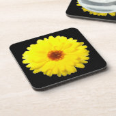 Fluorescent Yellow Marigold Cork Untersetzer (Linke Seite)