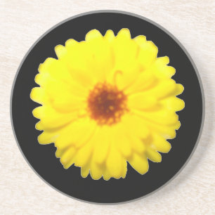 Fluorescent Yellow Marigold Untersetzer