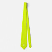 fluorescent yellow - monogrammed krawatte (Vorderseite)