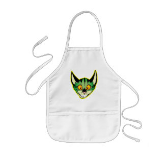 Fluoreszent Cartoon Cat Children Schürze