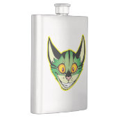 Fluoreszenz-Cartoon Cat Classic Flask Flachmann (Rechts)