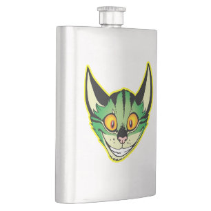 Fluoreszenz-Cartoon Cat Classic Flask Flachmann