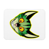 Fluoreszenz-Cartoon Kat Flexible Magnet (Horizontal)