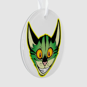 Fluoreszenz-Cartoon-Katze Acrylschmuck Ornament