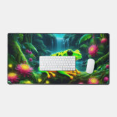 Fluoreszenz-Frosch, Augen-fangene Neontiere Schreibtischunterlage (Tastatur & Maus)