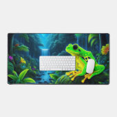 Fluoreszenz-Frosch, Augen-fangene Neontiere Schreibtischunterlage (Tastatur & Maus)