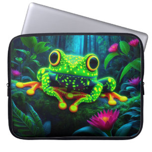 Fluoreszenz Frosch Laptopschutzhülle