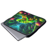 Fluoreszenz Frosch Laptopschutzhülle (Vorne Knopf)