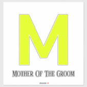 Fluoreszenz-Gelbe Mutter der Groomehe Aufkleber (Blatt)