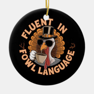 Fluoreszenz in der Fowl Language Funny Design für Keramik Ornament