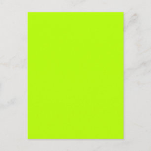 Fluoreszenz Lime Green Neon Yellow Personalized Postkarte