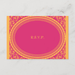 Fluoreszenz / Neon Wedding Reception UAWG RSVP Karte