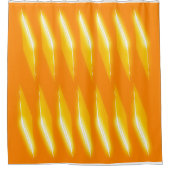 Fluoreszenz-Orange- und White-Rhombus-Muster Duschvorhang (Vorderseite)