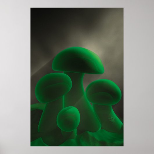 Fluoreszenz-Pilze Poster (Vorne)