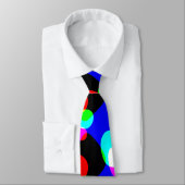 Fluoreszenz Retro Neon Plasma Blobs Krawatte (Gebunden)
