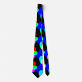 Fluoreszenz Retro Neon Plasma Blobs Krawatte (Vorderseite)