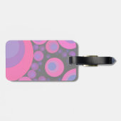 Fluoreszenz-rosa-Circle-Mosaik Gepäckanhänger (Rückseite horizontal)