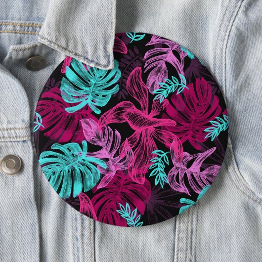 Fluoreszenz-tropische Blätter Button (Beispiel)