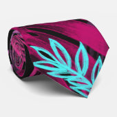 Fluoreszenz-tropische Blätter Krawatte (Gerollt)